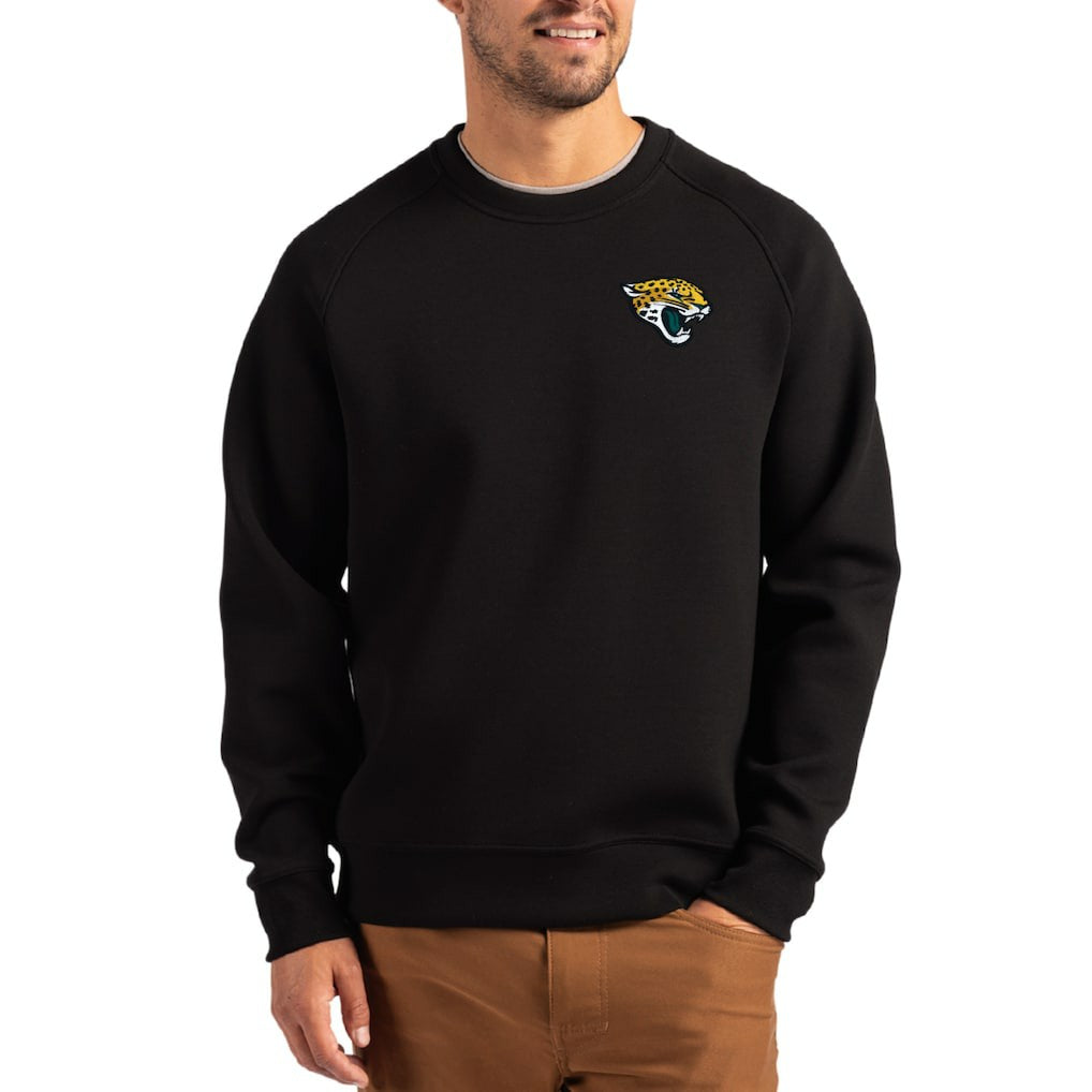 NFL Jacksonville Jaguars Cutter & Buck Primary Logo Roam Recycled Raglan Pullover Sweatshirt