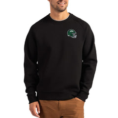 NFL New York Jets Cutter & Buck Helmet Roam Recycled Raglan Pullover Sweatshirt