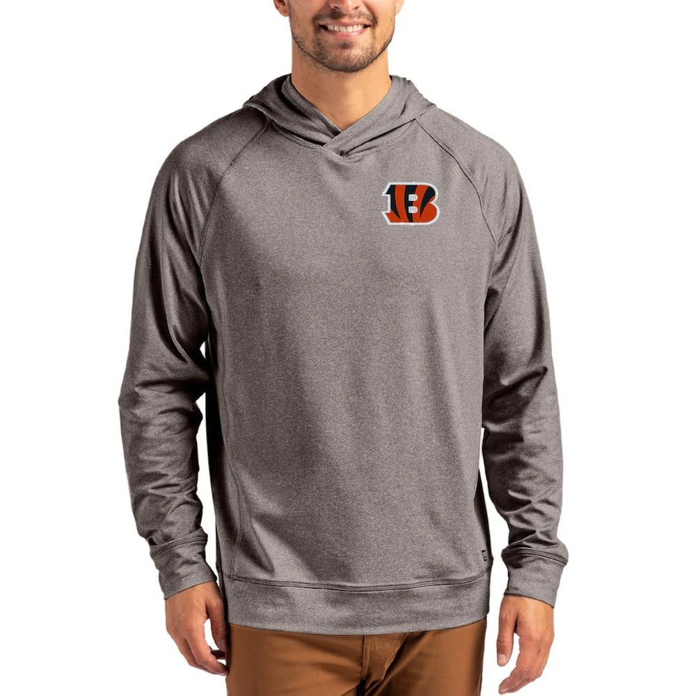 NFL Cincinnati Bengals Cutter & Buck Adapt Knit Recycled Raglan Pullover Hoodie