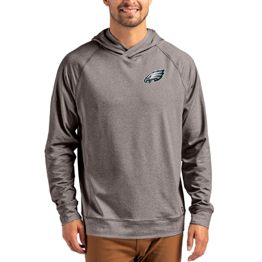 NFL Philadelphia Eagles Cutter & Buck Adapt Knit Recycled Raglan Pullover Hoodie