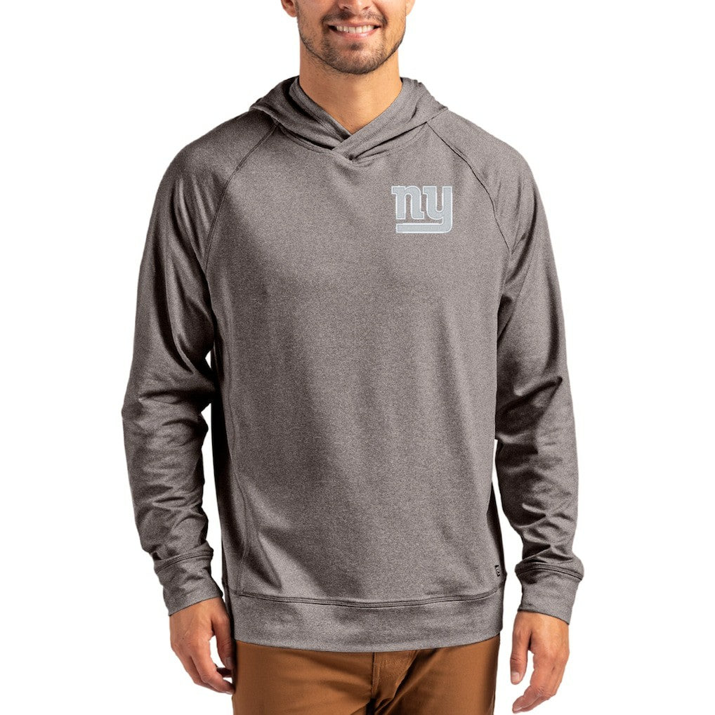 NFL New York Giants Cutter & Buck Adapt Knit Recycled Raglan Pullover Hoodie