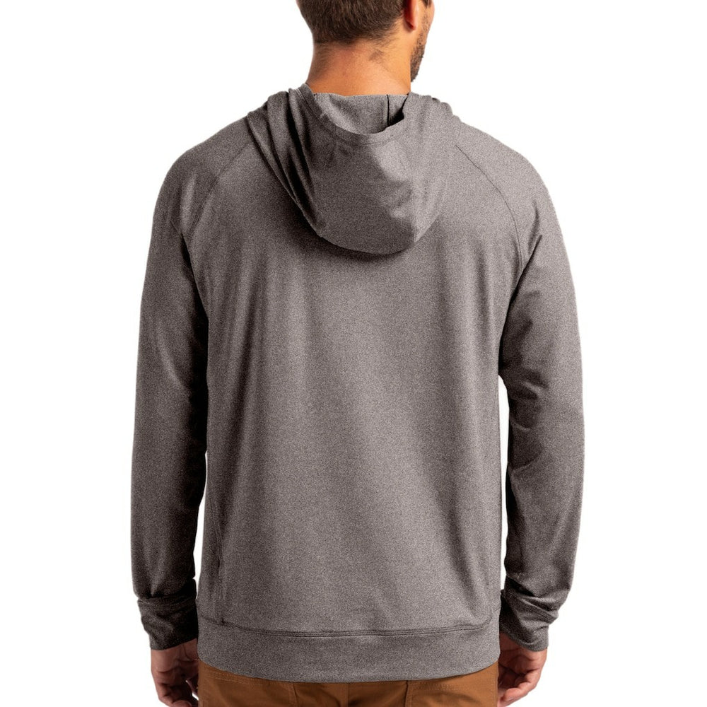 NFL New Orleans Saints Cutter & Buck Adapt Historic Knit Recycled Raglan Pullover Hoodie