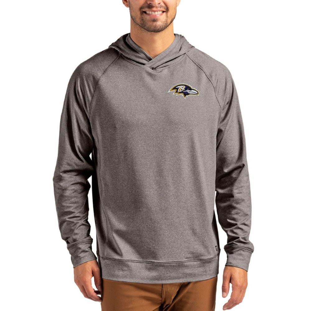 NFL Baltimore Ravens Cutter & Buck Adapt Knit Recycled Raglan Pullover Hoodie