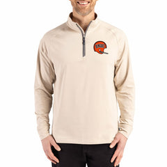 NFL Cincinnati Bengals Cutter & Buck Throwback Logo Adapt Eco Knit Stretch Recycled Quarter-Zip Pullover