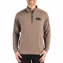 NFL Baltimore Ravens Cutter & Buck Adapt Eco Knit Stretch Recycled Quarter-Zip Pullover