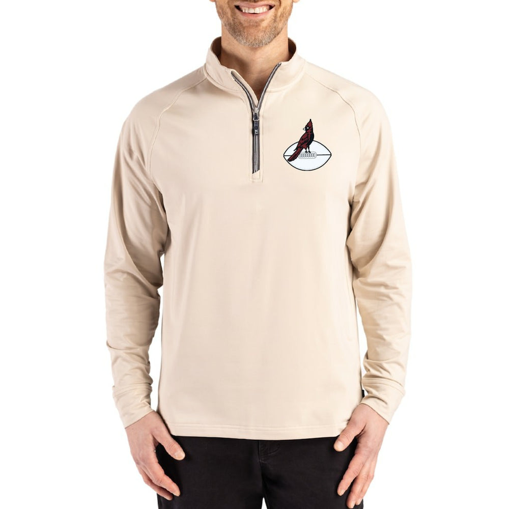 NFL Arizona Cardinals Cutter & Buck Throwback Logo Adapt Eco Knit Stretch Recycled Quarter-Zip Pullover