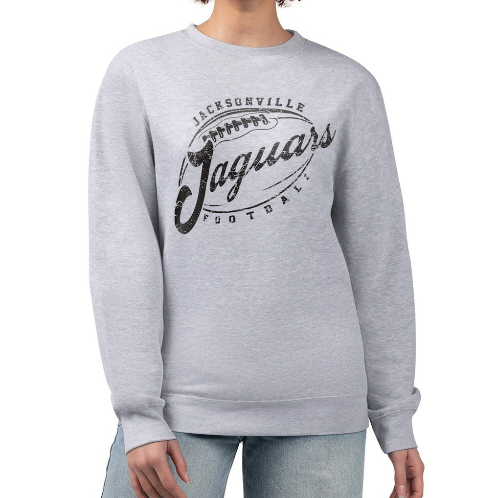 NFL Jacksonville Jaguars G-III 4Her by Carl Banks Women's Distressed Graphics Fleece Pullover Sweatshirt