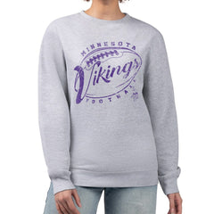 NFL Minnesota Vikings G-III 4Her by Carl Banks Women's Distressed Graphics Fleece Pullover Sweatshirt