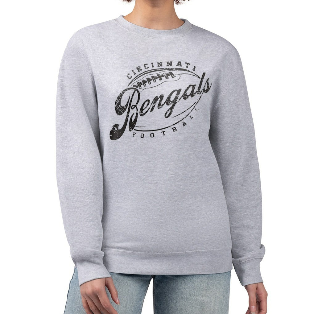NFL Cincinnati Bengals G-III 4Her by Carl Banks Women's Distressed Graphics Fleece Pullover Sweatshirt