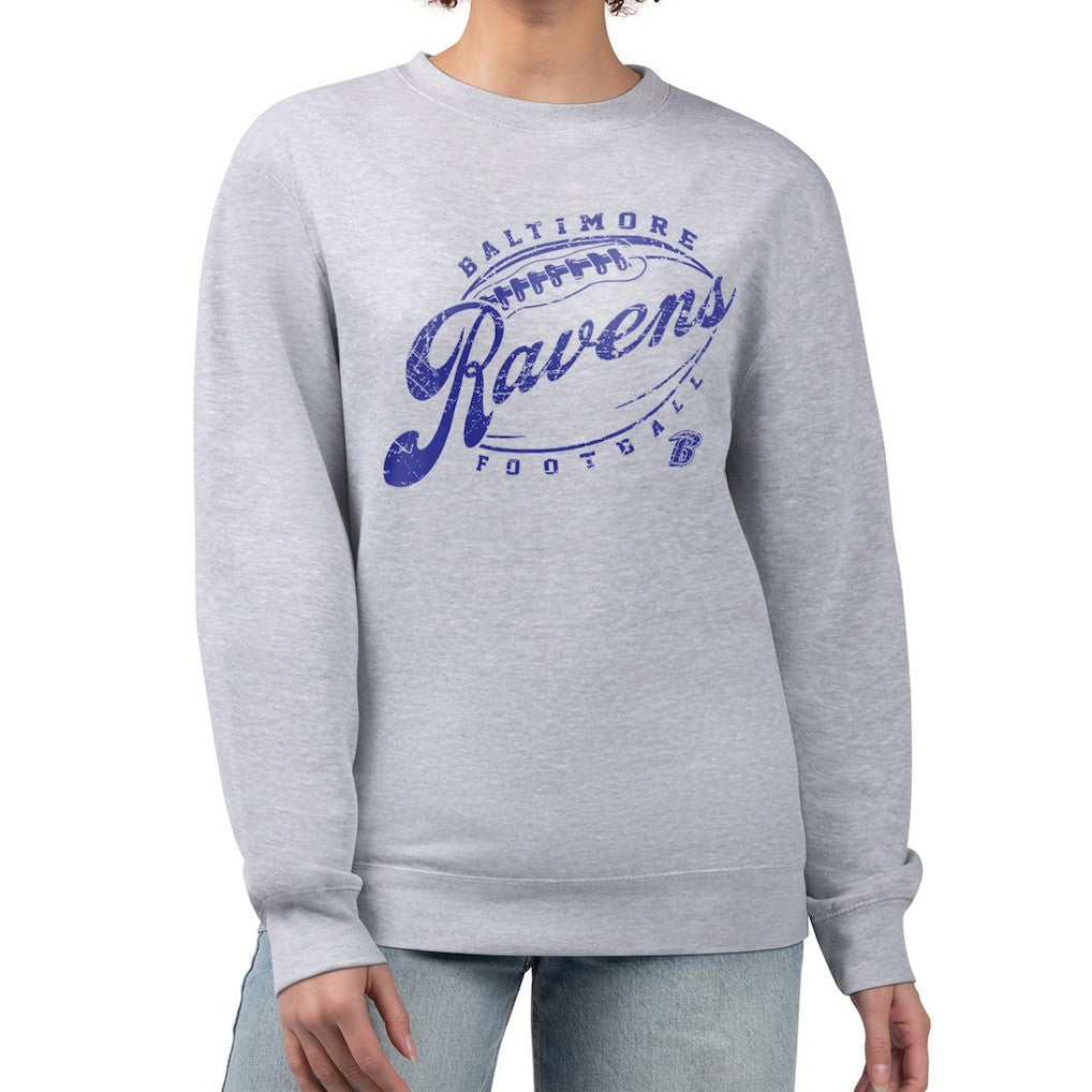 NFL Baltimore Ravens G-III 4Her by Carl Banks Women's Distressed Graphics Fleece Pullover Sweatshirt