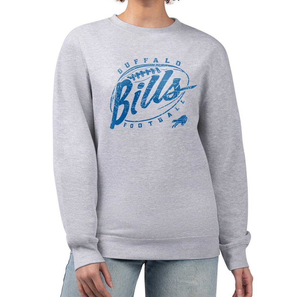NFL Buffalo Bills G-III 4Her by Carl Banks Women's Distressed Graphics Fleece Pullover Sweatshirt