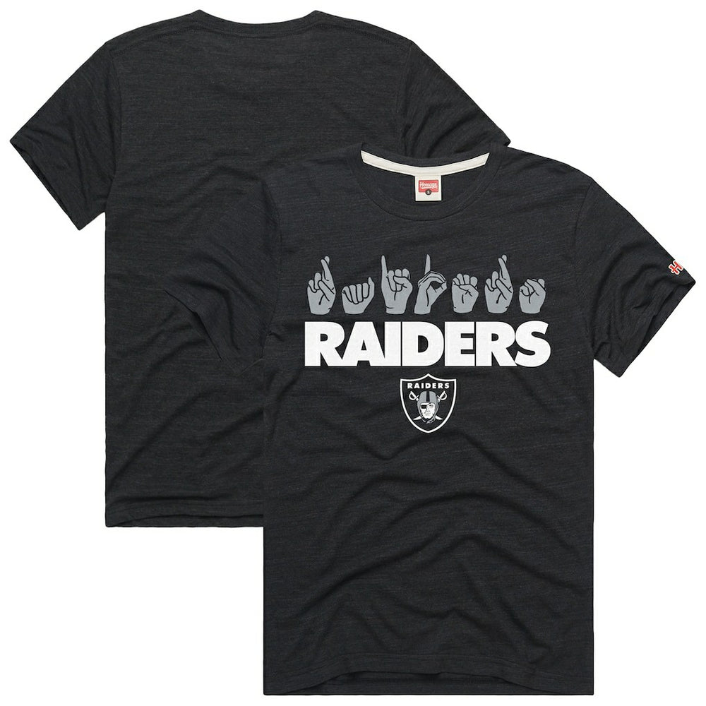 NFL Las Vegas Raiders Homage Unisex NFL ASL Collection by Love Sign Tri-Blend T-Shirt