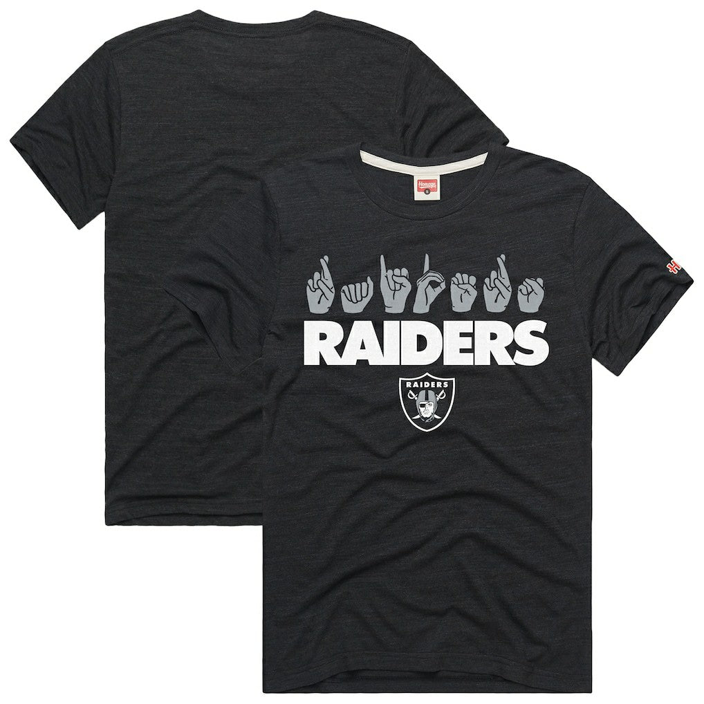 NFL Las Vegas Raiders Homage Unisex NFL ASL Collection by Love Sign Tri-Blend T-Shirt