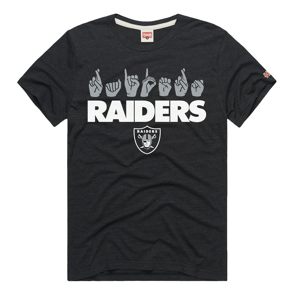NFL Las Vegas Raiders Homage Unisex NFL ASL Collection by Love Sign Tri-Blend T-Shirt