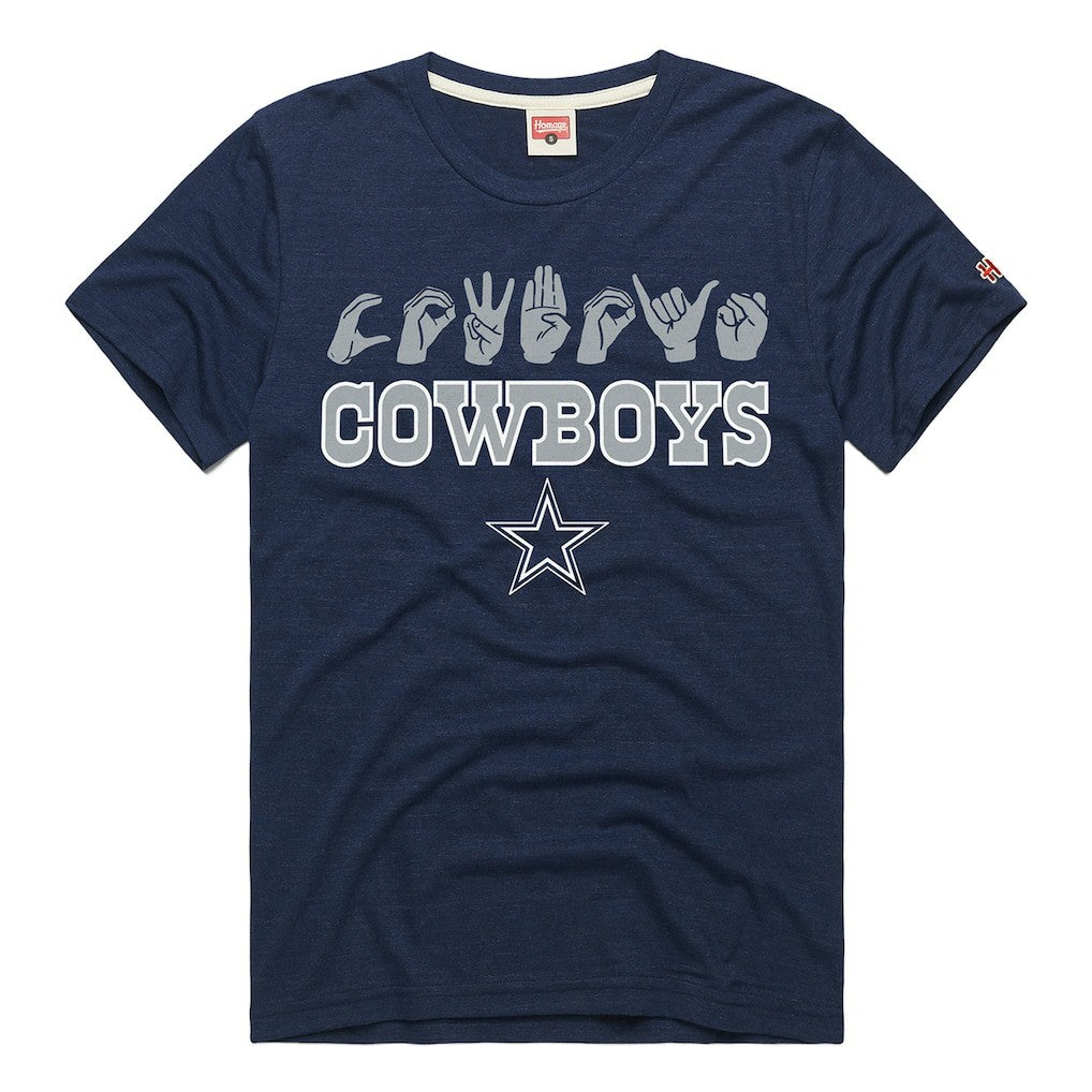 NFL Dallas Cowboys Homage Unisex NFL ASL Collection by Love Sign Tri-Blend T-Shirt