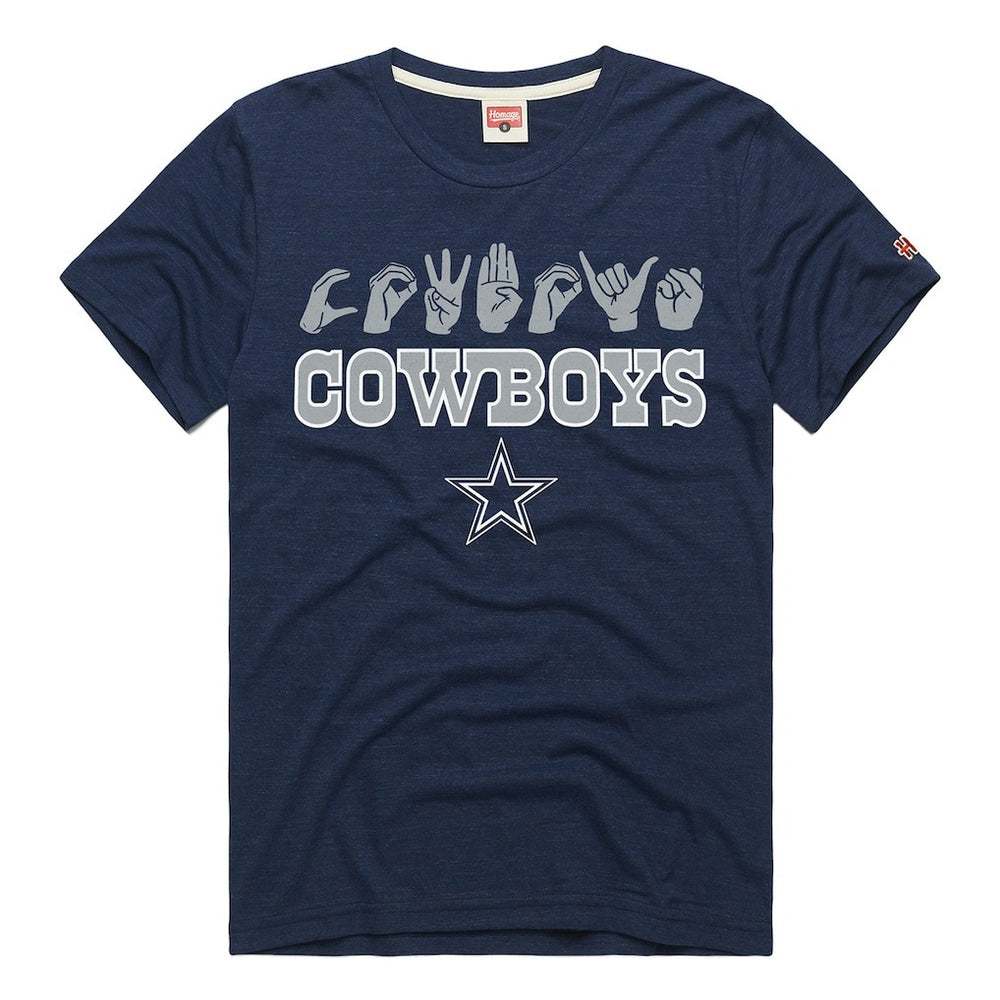 NFL Dallas Cowboys Homage Unisex NFL ASL Collection by Love Sign Tri-Blend T-Shirt