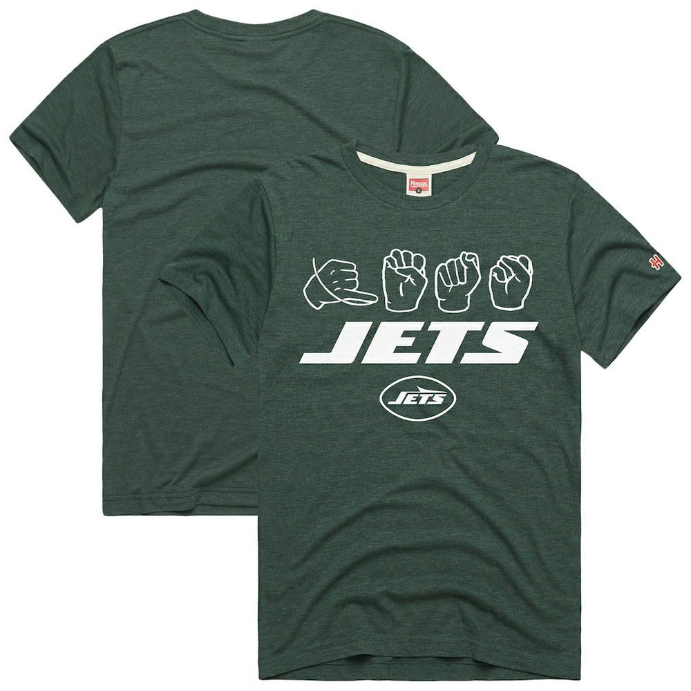 NFL New York Jets Homage Unisex NFL ASL Collection by Love Sign Tri-Blend T-Shirt