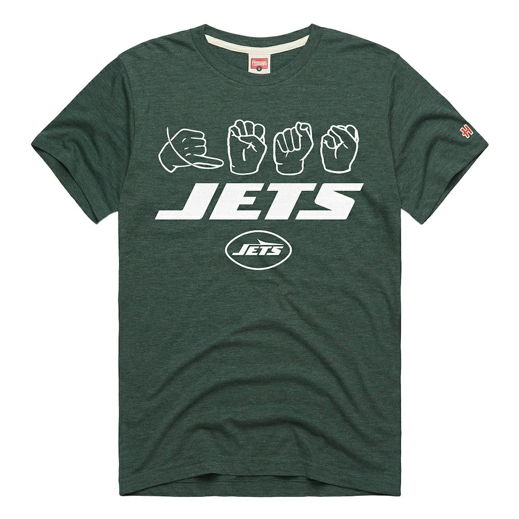 NFL New York Jets Homage Unisex NFL ASL Collection by Love Sign Tri-Blend T-Shirt
