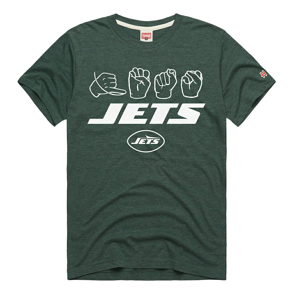 NFL New York Jets Homage Unisex NFL ASL Collection by Love Sign Tri-Blend T-Shirt