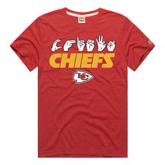 NFL Kansas City Chiefs Homage Unisex NFL ASL Collection by Love Sign Tri-Blend T-Shirt
