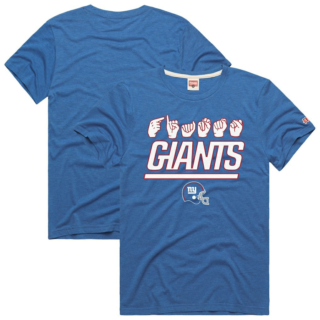 NFL New York Giants Homage Unisex NFL ASL Collection by Love Sign Tri-Blend T-Shirt