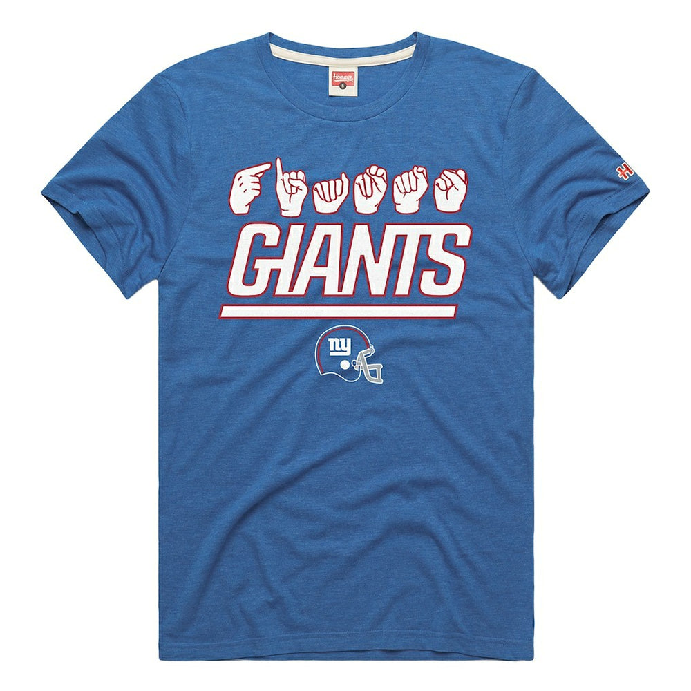 NFL New York Giants Homage Unisex NFL ASL Collection by Love Sign Tri-Blend T-Shirt