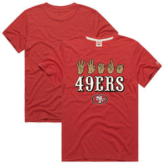 NFL San Francisco 49ers Homage Unisex NFL ASL Collection by Love Sign Tri-Blend T-Shirt