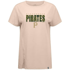 Pittsburgh Pirates Levelwear Women's Influx Protect W T-Shirt - Khaki