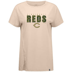 Cincinnati Reds Levelwear Women's Influx Protect W T-Shirt - Khaki