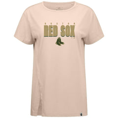 Boston Red Sox Levelwear Women's Influx Protect W T-Shirt - Khaki