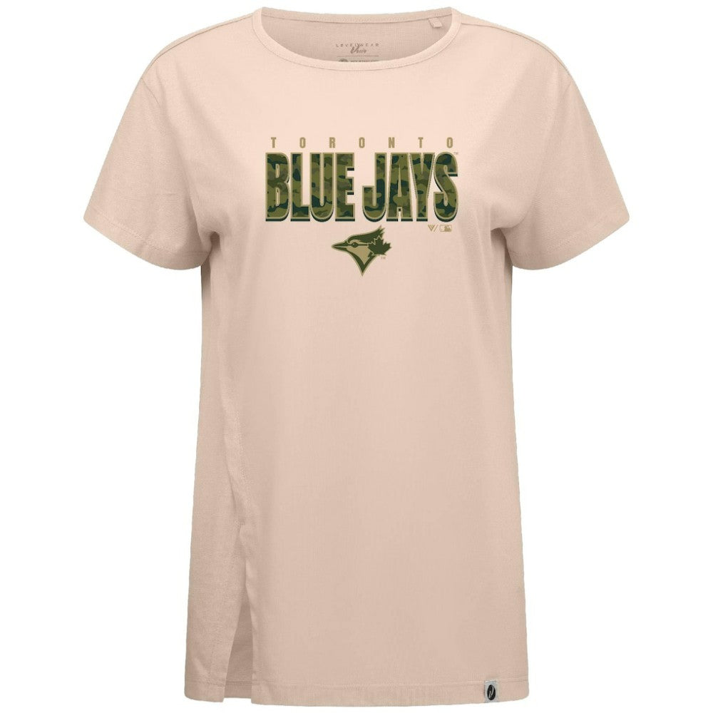 Toronto Blue Jays Levelwear Women's Influx Protect W T-Shirt - Khaki