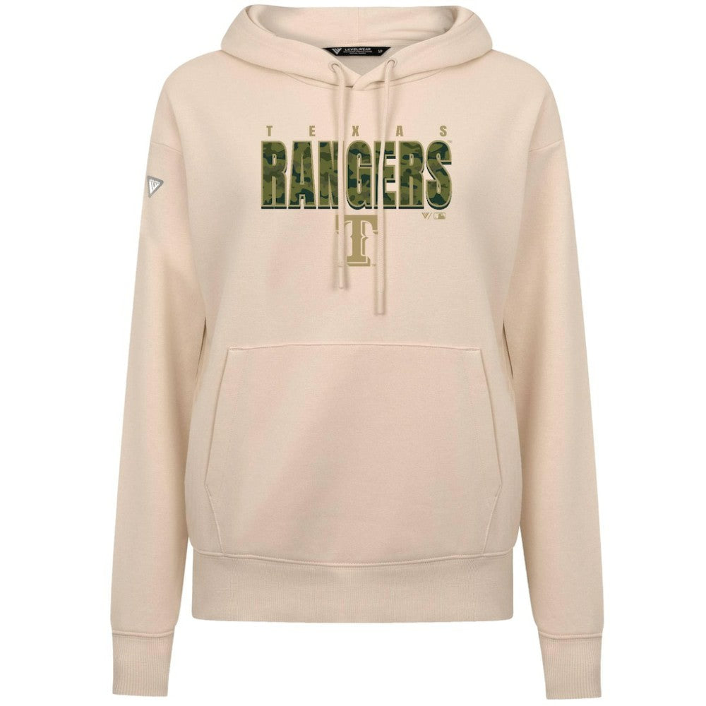 Texas Rangers Levelwear Women's Adorn Protect W Pullover Hoodie - Khaki