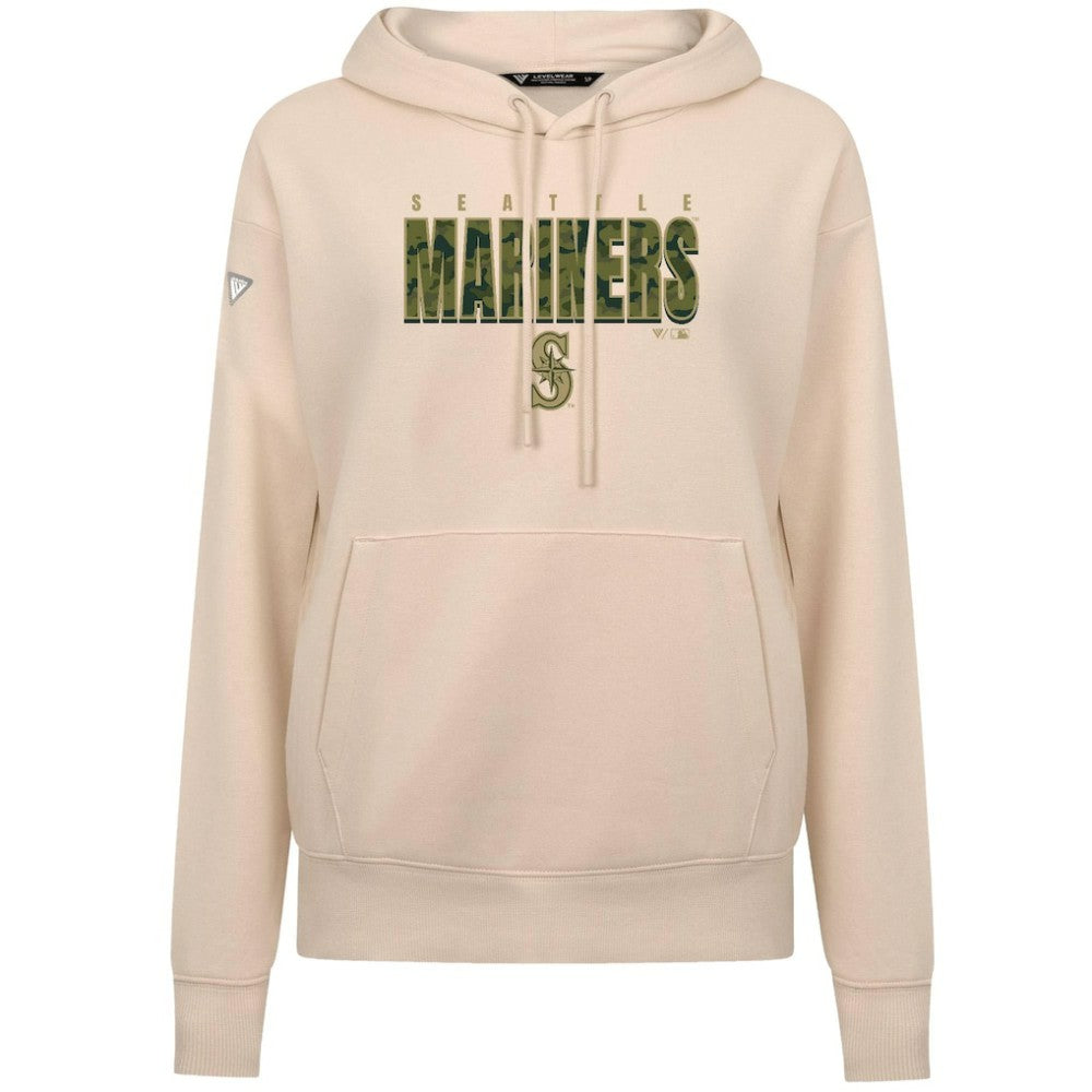 Seattle Mariners Levelwear Women's Adorn Protect W Pullover Hoodie - Khaki