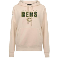 Cincinnati Reds Levelwear Women's Adorn Protect W Pullover Hoodie - Khaki