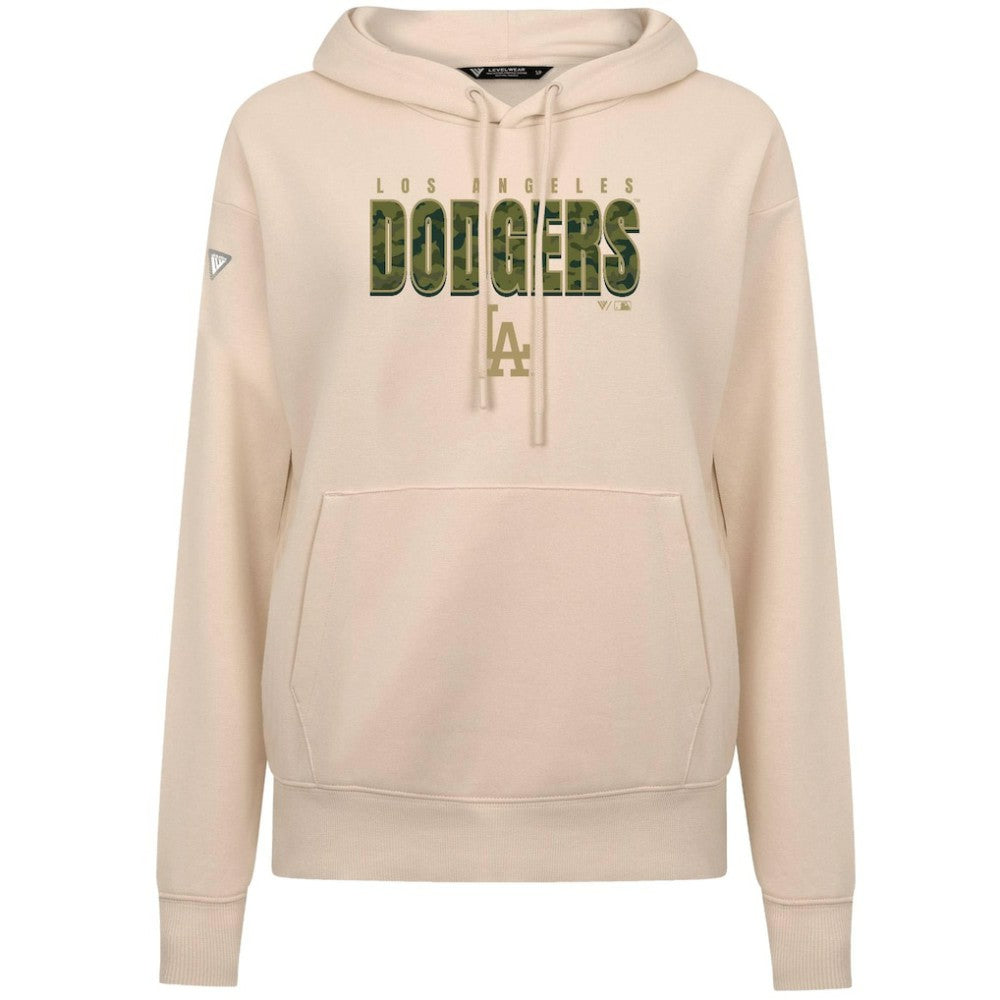 Los Angeles Dodgers Levelwear Women's Adorn Protect W Pullover Hoodie - Khaki