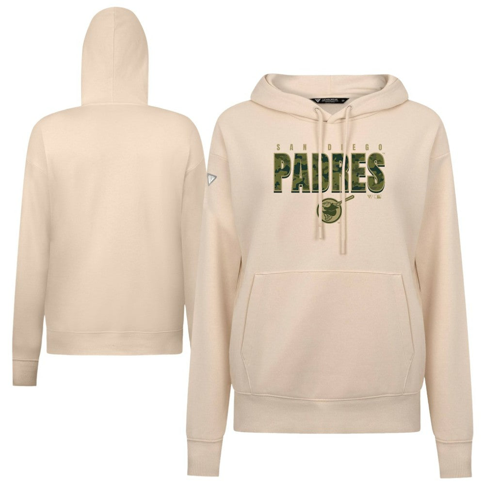 San Diego Padres Levelwear Women's Adorn Protect W Pullover Hoodie - Khaki