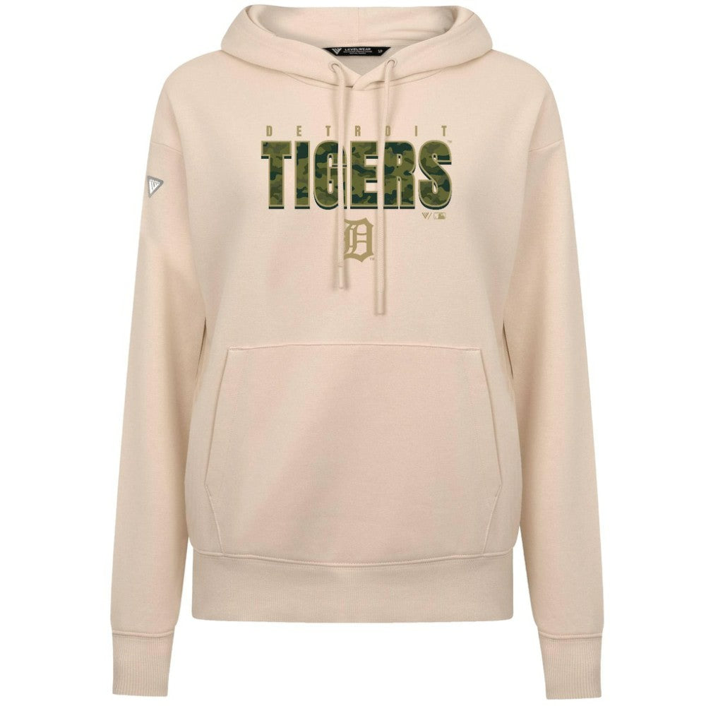 Detroit Tigers Levelwear Women's Adorn Protect W Pullover Hoodie - Khaki