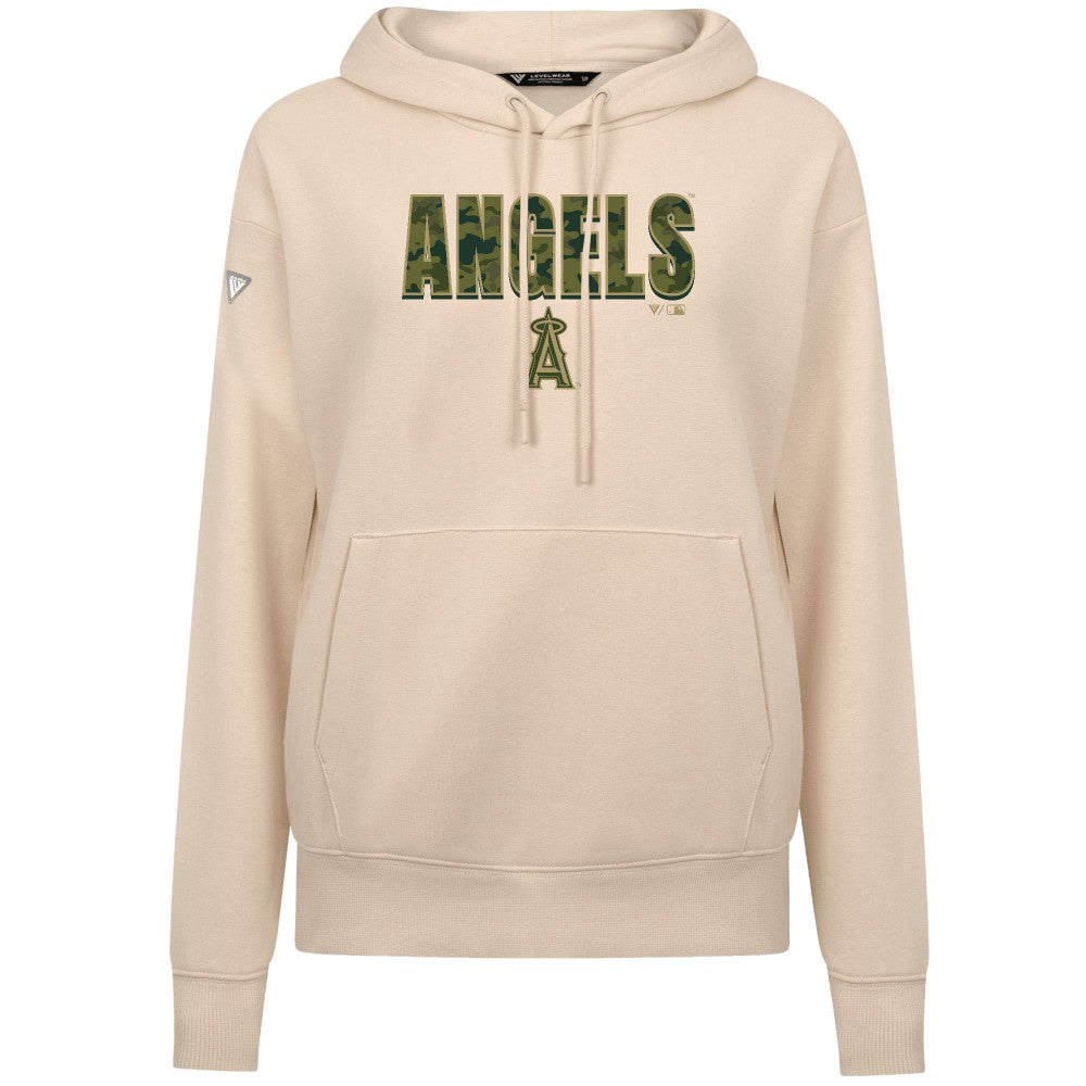 Los Angeles Angels Levelwear Women's Adorn Protect W Pullover Hoodie - Khaki