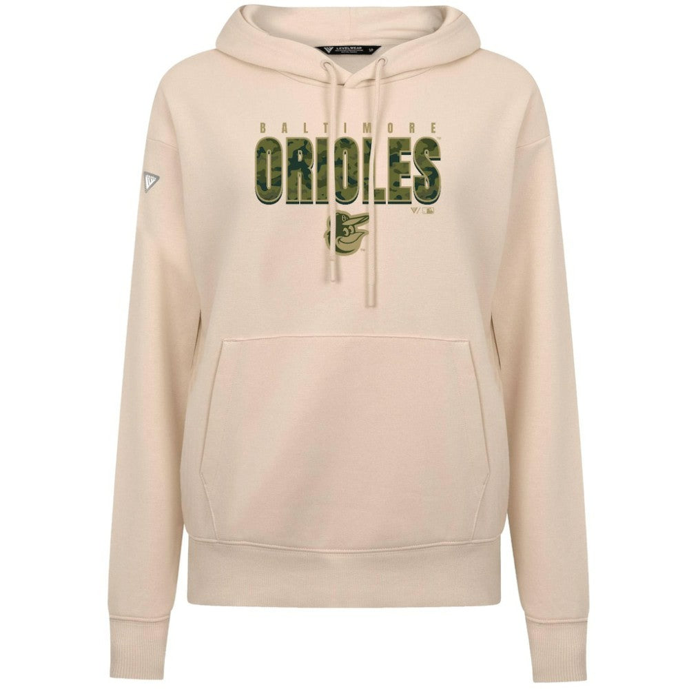 Baltimore Orioles Levelwear Women's Adorn Protect W Pullover Hoodie - Khaki