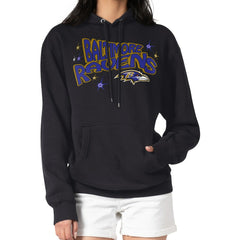 NFL Baltimore Ravens Starter Women's Fireworks Fleece Pullover Hoodie