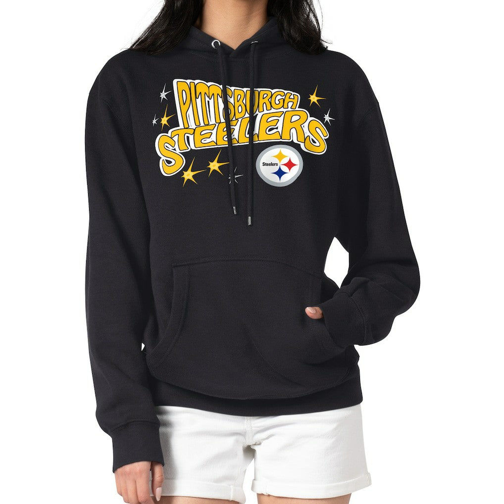 NFL Pittsburgh Steelers Starter Women's Fireworks Fleece Pullover Hoodie