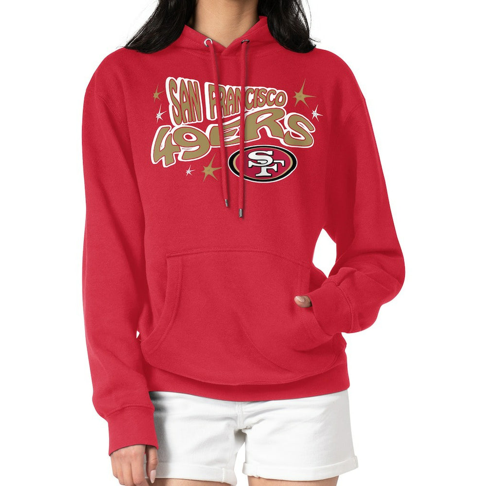 NFL San Francisco 49ers Starter Women's Fireworks Fleece Pullover Hoodie