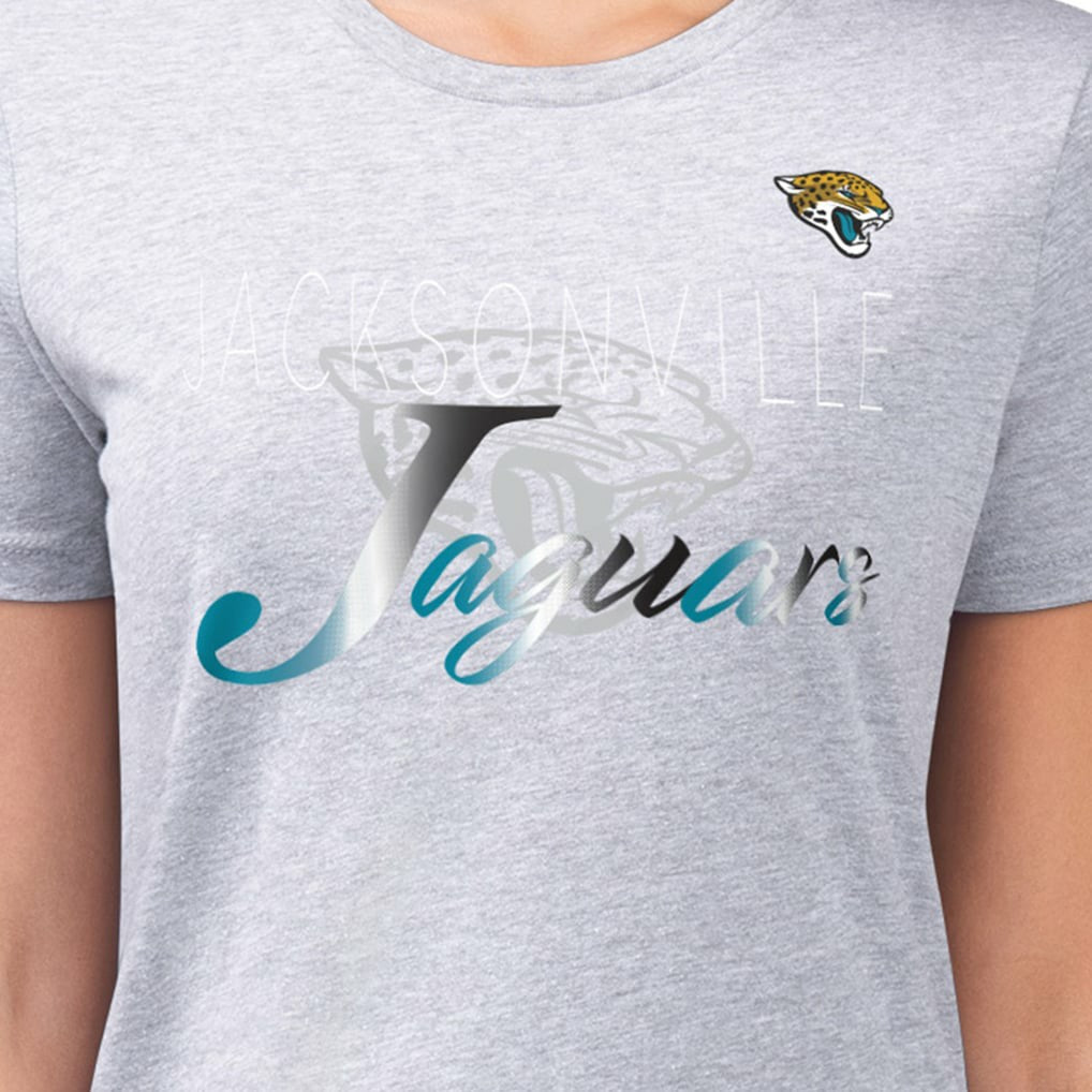 NFL Jacksonville Jaguars G-III 4Her by Carl Banks Women's Super-Slim Fit Lightweight Shadow Logo T-Shirt