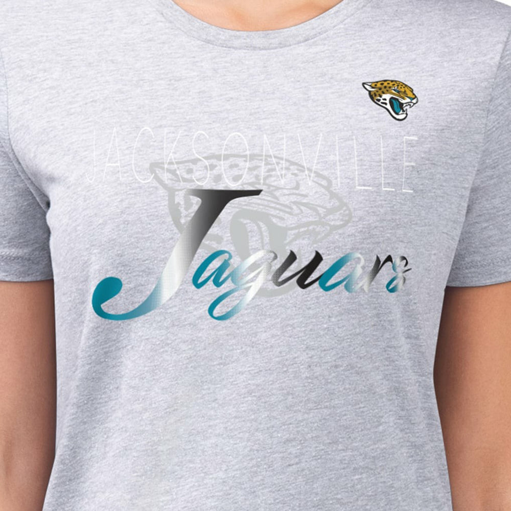 NFL Jacksonville Jaguars G-III 4Her by Carl Banks Women's Super-Slim Fit Lightweight Shadow Logo T-Shirt