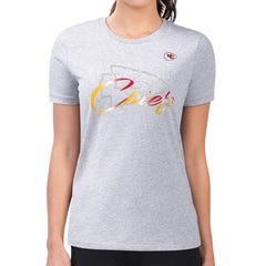 NFL Kansas City Chiefs G-III 4Her by Carl Banks Women's Super-Slim Fit Lightweight Shadow Logo T-Shirt