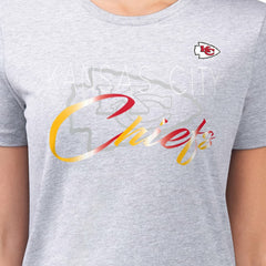 NFL Kansas City Chiefs G-III 4Her by Carl Banks Women's Super-Slim Fit Lightweight Shadow Logo T-Shirt