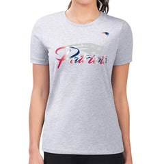 NFL New England Patriots G-III 4Her by Carl Banks Women's Super-Slim Fit Lightweight Shadow Logo T-Shirt