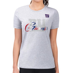 NFL New York Giants G-III 4Her by Carl Banks Women's Super-Slim Fit Lightweight Shadow Logo T-Shirt