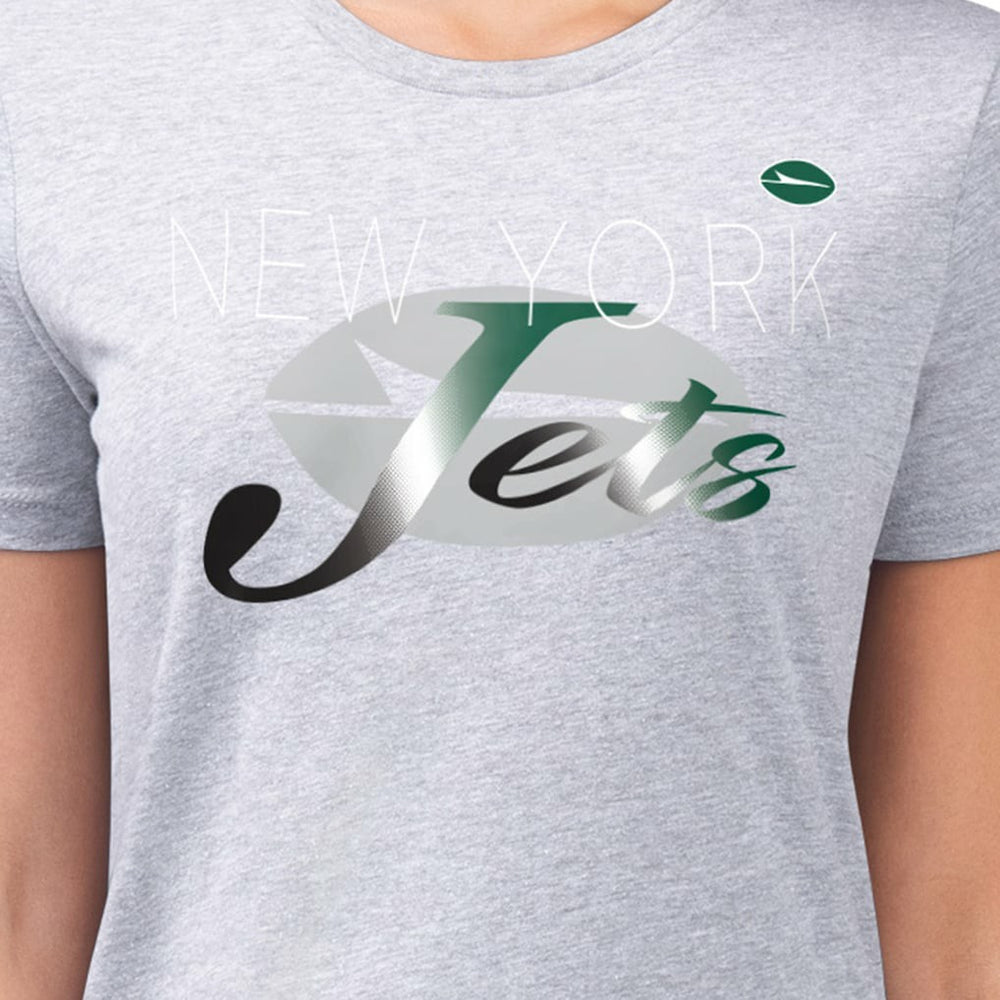 NFL New York Jets G-III 4Her by Carl Banks Women's Super-Slim Fit Lightweight Shadow Logo T-Shirt