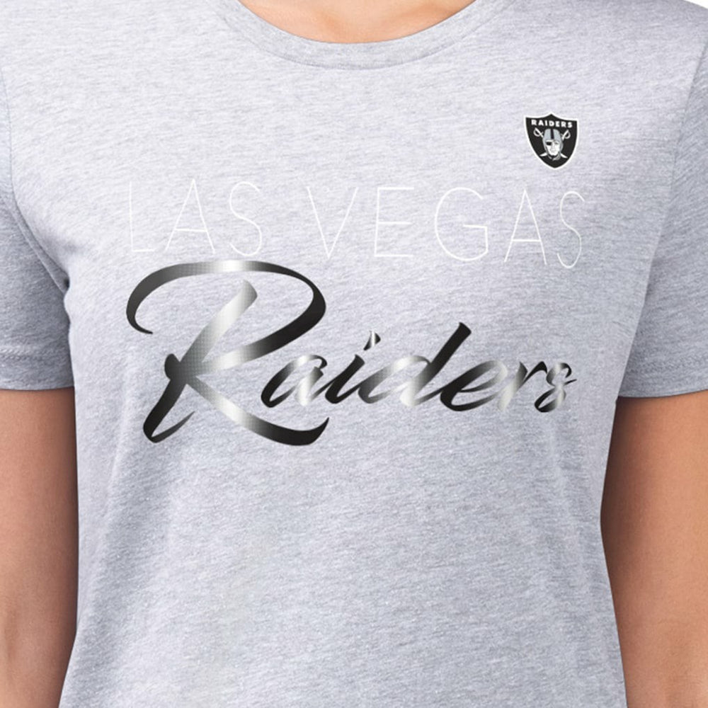 NFL Las Vegas Raiders G-III 4Her by Carl Banks Women's Super-Slim Fit Lightweight Shadow Logo T-Shirt